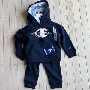 NWT Champion Kids Navy Hoodie and Joggers Set